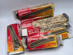 6140 Fleischmann 6101/6125/6127/6138/6140 Lot Of Ho Scale Train Tracks Nos