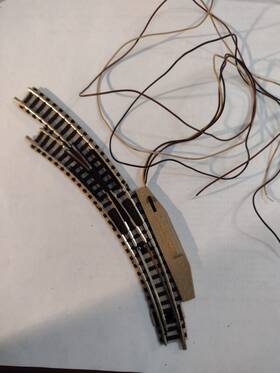 9145l Fleischmann N Scale Left Curved Remote Switch Track -tested