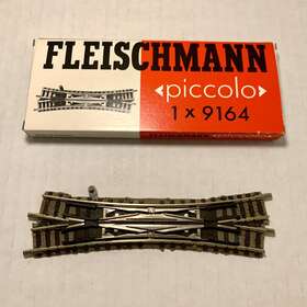 9164 Fleischmann Piccolo Manual Double Slip Switch Crossover - In Box