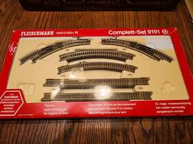 9191-d Fleischmann Piccolo N Scale Train Track Set No. 9191 D Complett-set
