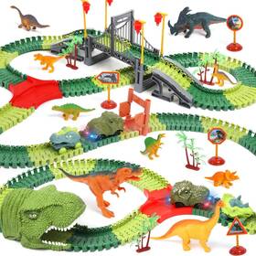 668-70a Funbud Dinosaur Race Track Toys For Kids - Birthday Gifts Boys Age 3 4 5 6 7 Yea