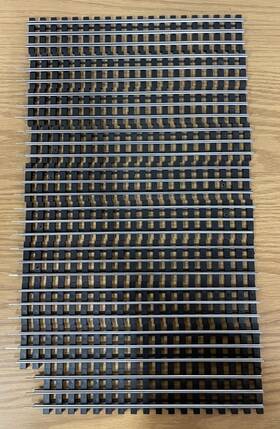 202-s-12 Gargraves Stainless Steel 10 Straight Track Sections 12 Inch O Scale 3-rail