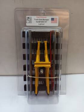 Gargraves 400-sy New Gar Graves Lighted O Gauge Phantom Rail # Sealed Yellow Track Bumper