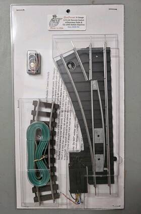 406-rc Gargraves S Gauge #406-rc Left Hand S-42 Remote Switch With Stainless Rails - New