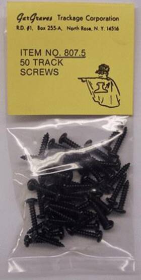 807-5 Gargraves #4 X 1/2 Inch Black Phillips Pan Head Track Screws 10 Packs Of 50