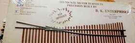 005673 H&k Enterprises Ho Scale B. K. Code 83 Nickel Silver Turnout Kits