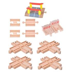 Aaapapqqqqllahhdb2361 Haiabei 11 Pack Wooden Train Tracks Sets Toys Compatible All Major Brands