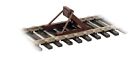 948-83109 Ho Scale Assembled Track Bumper 4-pack Rust Brown