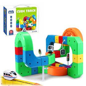 Frus0-050 Hunking Electric Train Set Gravity-defying 3d For Kids 4-8 81 Pcs Car Track