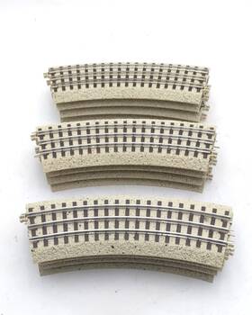 1001067 Industrial Rail O-36 Full Curve With Roadbed 12 Ex
