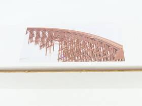 2016-e Jv Models 2014-e Ho Scale Curved Trestle Bridge Wood Kit