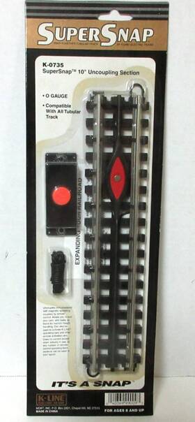 K-0735 K-line 040369990093 Supersnap 10 Inch Uncoupling Section O Gauge 3 Rail Track New