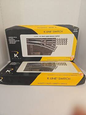 K-0274 K-line K-0273 2 O-27 Gauge 42 Inch Righthand Manual Switch Turnout/box Read