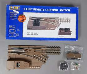 K-0276 K-line O-27 Gauge 42 Inch Right Hand Remote Switch Turnout Ex/box