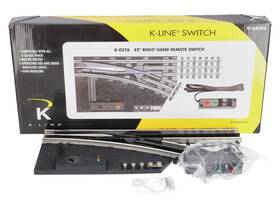 K-0376 K-line O 42 Inch Right Hand Remote Control Switch Turnout Ln/box