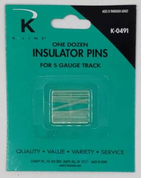 K-0491 K-line S Gauge Insulator Pin For Track 10 Packs Of 12