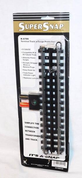 K-0799 K-line K-0798 Supersnap 10 Inch Terminal Track With Surge Protector O Tubular Lock On