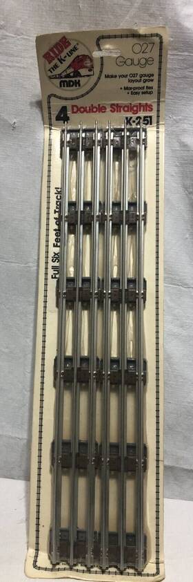 K-251 K-line O Scale Cc 4 Double Straights O-27 Gauge