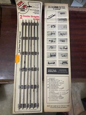 K-253 K-line O27 18 Inch 2 Double Straights Sealed