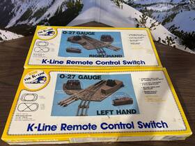 K-275 K-line K-275/276 Pair Of 275/276 - 027 Profile 42 Inch Wide Radius Remote Switches With Boxes Etc