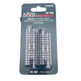 20-092 Kato N Unitrack Track Assortment Set B 1 1/2 Inch 5/16 S38 S33