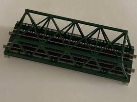 20-437 Kato N Scale Uni-trac Double Track Green Truss Bridge 9 3/4 Inch Lot 3