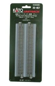 20-457 Kato N 7-5/16inch Gray Double Track Plate Girder Bridge