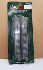 20-458 Kato N Scale Unitrack Double Track Plate Girder Bridge 7 5/16inch Black