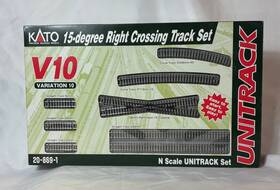 20-869-1 Kato 15-degree Right Crossing Unitrack Set N Scale In Box Made Japan