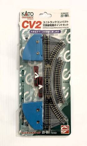 20-891 Kato N Gauge Cv2 Unitrack Compact Turnout Set Not Complete