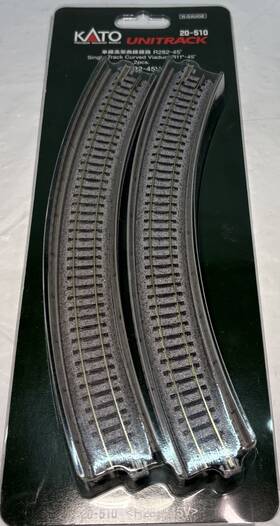Kato 20510 20-510 Viaduct 282mm 45 Deg. 11 Inch Curved Single Track 2 Pcs N Scale