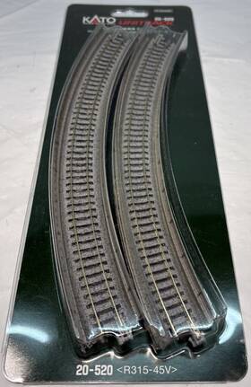 Kato 20520 20-520 Viaduct 315mm 45 Deg. 12 3/8 Inch Curved Single Track 2 Pcs N Scale
