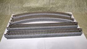 315-45 Kato N Scale- S248 - 9 1/4 Inch Straight Unitrack Tracks- 6 Sections-& Curve Track