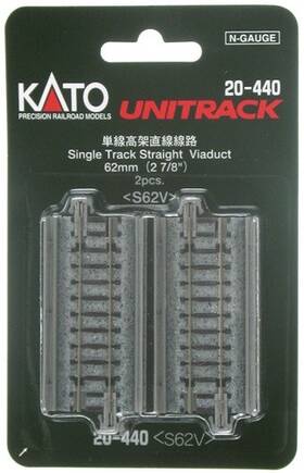 Kato 494972700073 N Sgl Viaduct Straight 62mm