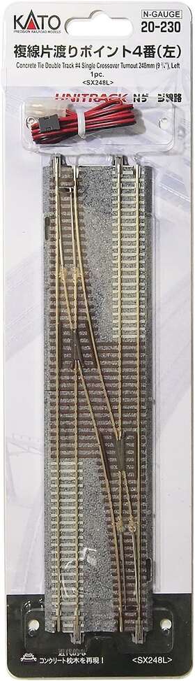 Kat20230 Kato 690005286358 N-scale N Double Track Single Left-hand Crossover Train