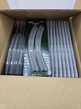 Kato 949727000282 Lot Of 20 4 Packs 20-110 N Scale Unitrack 11 Inch Radius 45-degree Curve Track