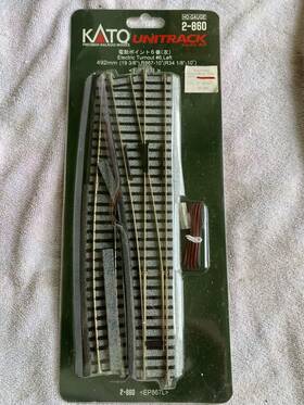 2-860 Kato 949727001050 Ho Scale #6 Powered Left Turnout Unitrack Switch
