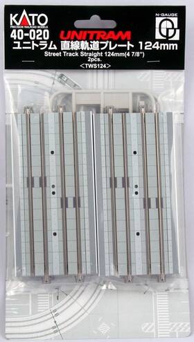 Kato 949727056616 40-020 N Unitram 4-7/8 Inch Street Straight Track Pack Of 2