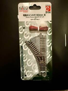 Kato 949727057002 20-240 Unitrack Compact Electric Turnout 150mm 6 Inch 45 Degree Left New