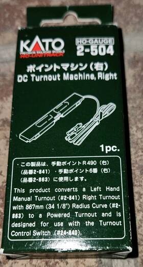2-504 Kato 949727510545 Ho Scale #2-504 Unitrack Dc Turnout Machine - Right