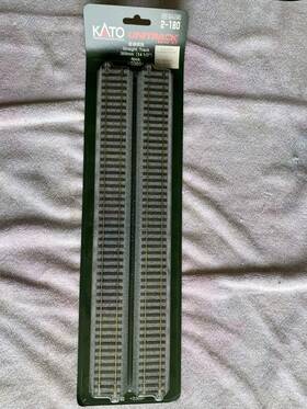 2-180 Kato 949727511627 Ho Scale New Unitrack 369mm 14 1/2 Inch Straight Track 4 Pcs