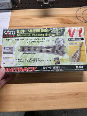 Kato 949727698199 N Gauge 20-860 V1 Unitrack Mainline Passing Siding Set - New Black Switches