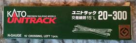 Kato 952844203009 New N #20-300 Unitrack 15 Deg 7 5/16 Inch 186mm Left Crossing