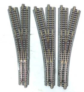 Ep481-15 Kato Used N-scale #4 Switches Two Lh One Rh No Boxes