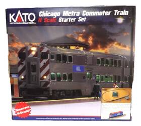 Kat106-0032 Kato N Scale 106-0032 Chicago Metra F40ph Commuter Train Starter Set With Unitrack