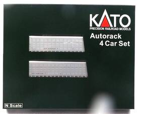 Kat1065510 Kato N Scale 106-5510 Canadian Pacific Cp Aluminum Enclosed Auto Rack 4-pack