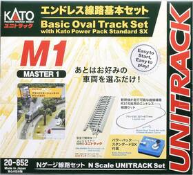 Kat20-852 Kato 20-852 M1 N Scale Basic Oval Unitrack Starter Set With Sx Power