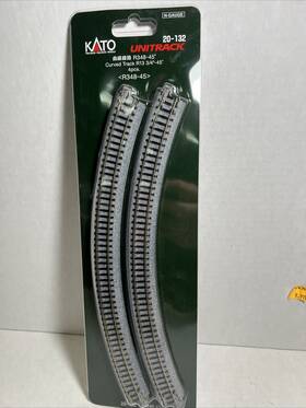 Kat20132 Kato New Radius 45 348mm 13 3/4 Inch Curve Track 4 Pcs Unitrack N Scale 20-132
