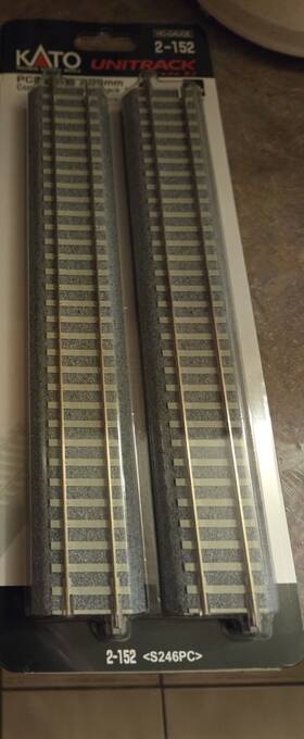 Kat2152 Kato New Ho Scale Straight Track Unitrack With Concrete Ties Set 4 2-152