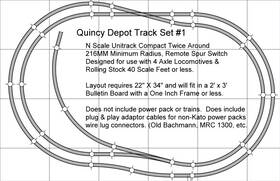 Qdts-1wp Kato N Track Set 2ft X 3ft 15ft Of / Trams Trolleys 4 Axle Locos